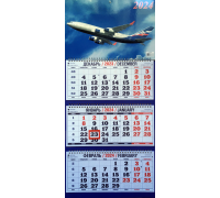 Квартальный календарь 2024 (Ил-96) разм. 31 х 65 см