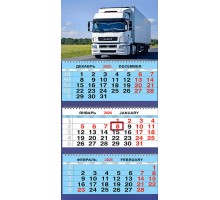 Квартальный календарь 2026 (КаМАЗ) разм. 31 х 65 см