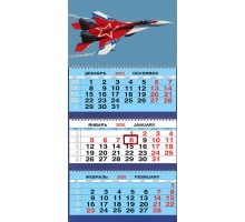 Квартальный календарь 2026 (МиГ-29 Стрижи) разм. 31 х 65 см