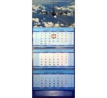 Квартальный календарь 2026 (Ту-95МС) разм. 38 х 96 см