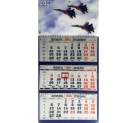 Настенный квартальный календарь 2023 (Русские витязи) разм. 31 х 65 см