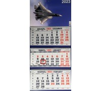 Настенный квартальный календарь 2023 (Су-57) разм. 31 х 65 см