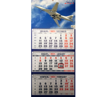 Квартальный календарь 2024 (Ту-160) разм. 31 х 65 см