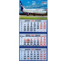Квартальный календарь 2027 (B737 Аэрофлот ВПП) разм. 31 х 65 см