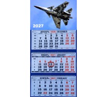 Квартальный календарь 2027 (Су-30МКМ) разм. 38 х 96 см